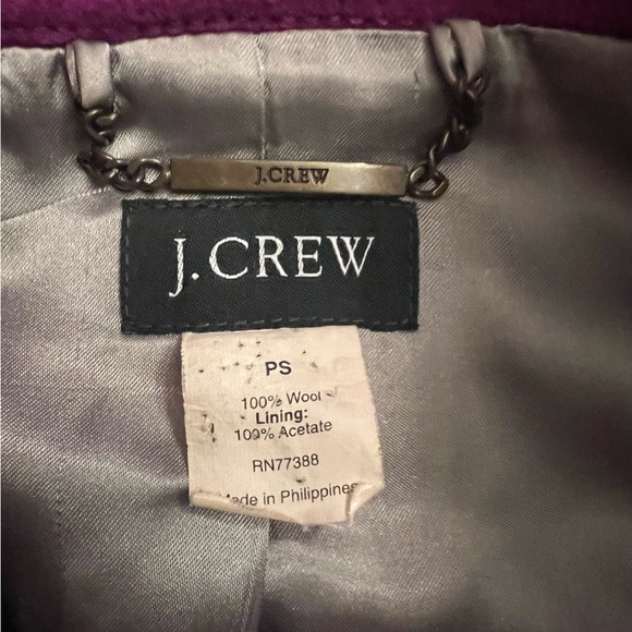 J. Crew Women's Vibrant Purple Peacoat - Picture 3 of 3